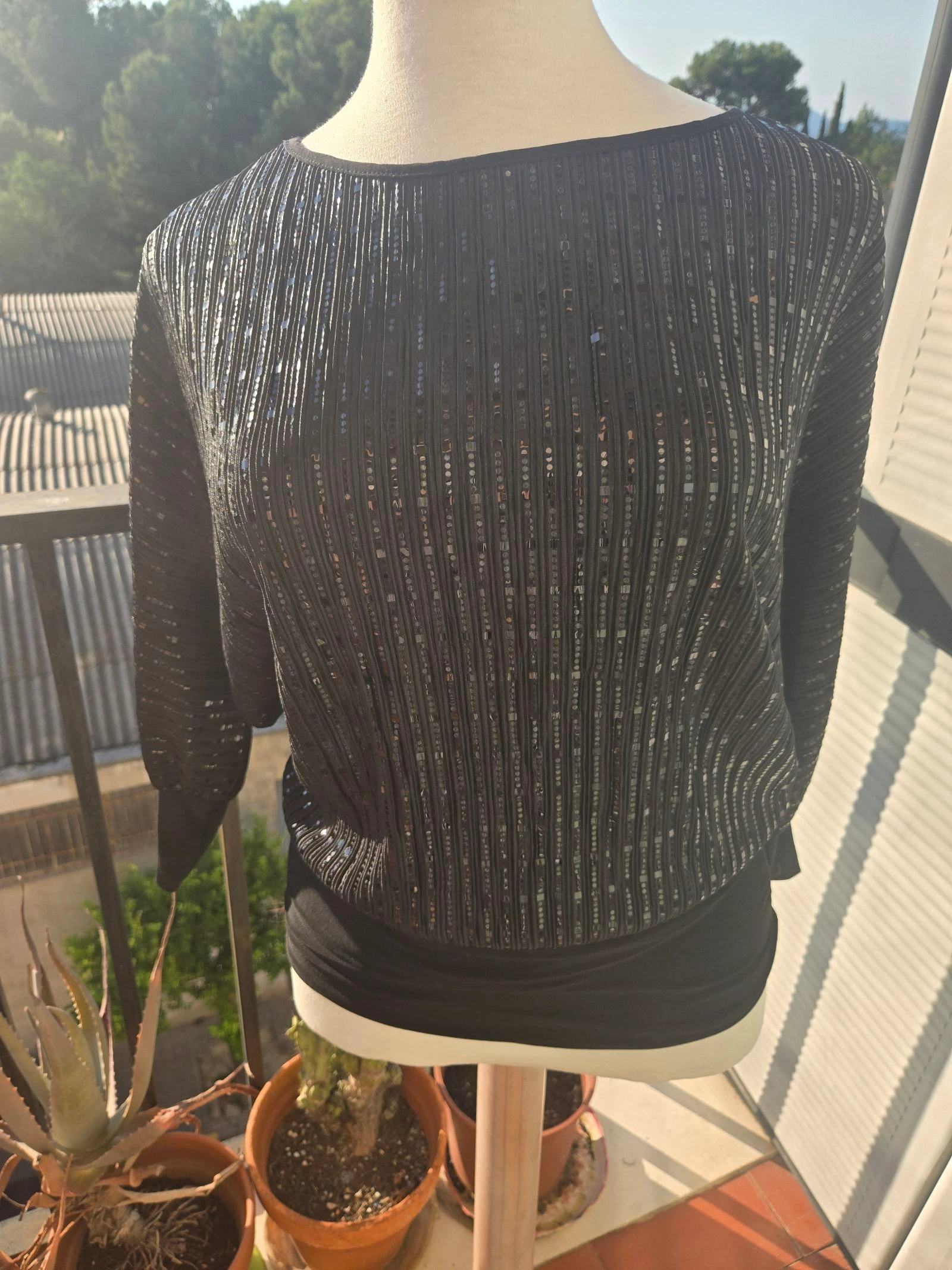 Suéter preto vintage com lantejoulas – photo 3